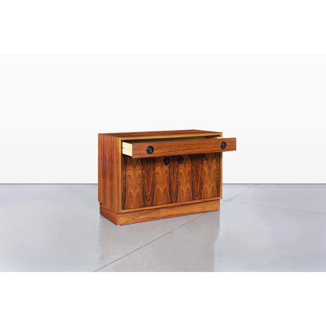 Scandinavian Modern Brazilian Rosewood Small Credenza For Sale - Image 11 of 15