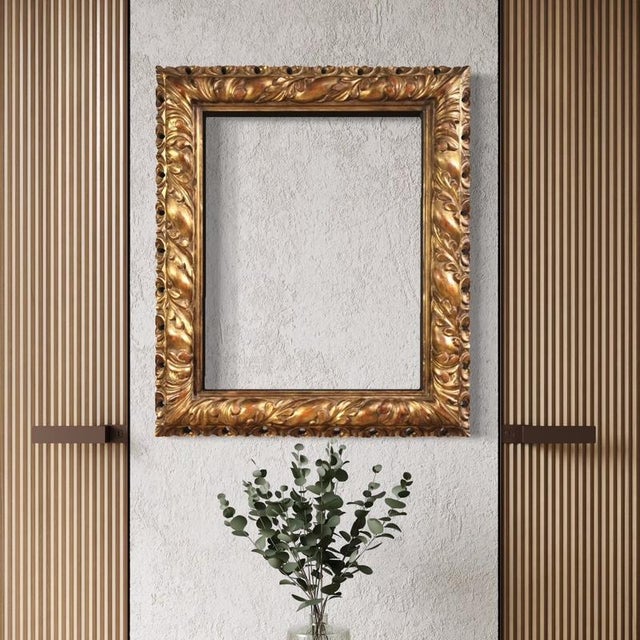 Mid-Century Italian Frame with Floral Ornaments, 1950 For Sale - Image 10 of 16