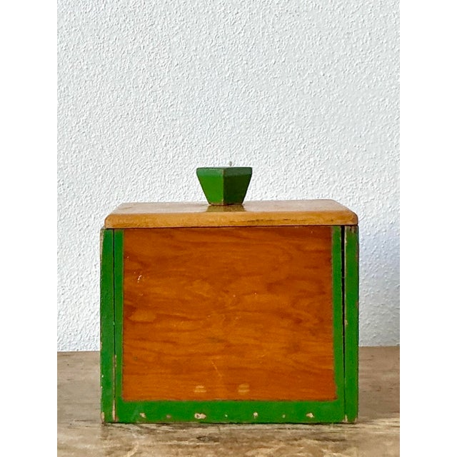 Vintage Boho Primitive Wood Box For Sale - Image 10 of 12