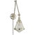 Gale Library Wall Light in Polished Nickel with Seeded Glass Designer: Thomas O'Brien Height: 21.5" Extension: 17 - 30"...