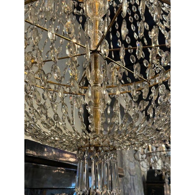 Early 20th Century Antique Italian Beaded Basket Form Chandelier For Sale - Image 5 of 9
