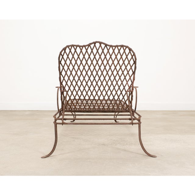 Rose Tarlow Melrose House Twig Iron Garden Chaise Lounge For Sale - Image 17 of 18