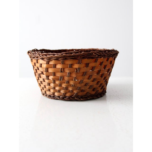 Vintage Woven Basket Bowl Chairish