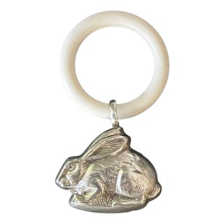 Silver Baby Rattle Hare, 1960s For Sale