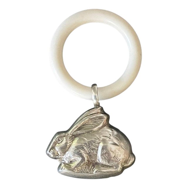 Silver Baby Rattle Hare, 1960s For Sale