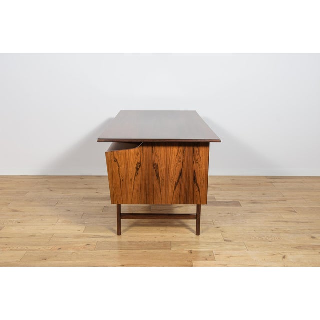 Mid-Century Modern Freestanding Rosewood Desk, Denmark, 1960s For Sale - Image 6 of 18