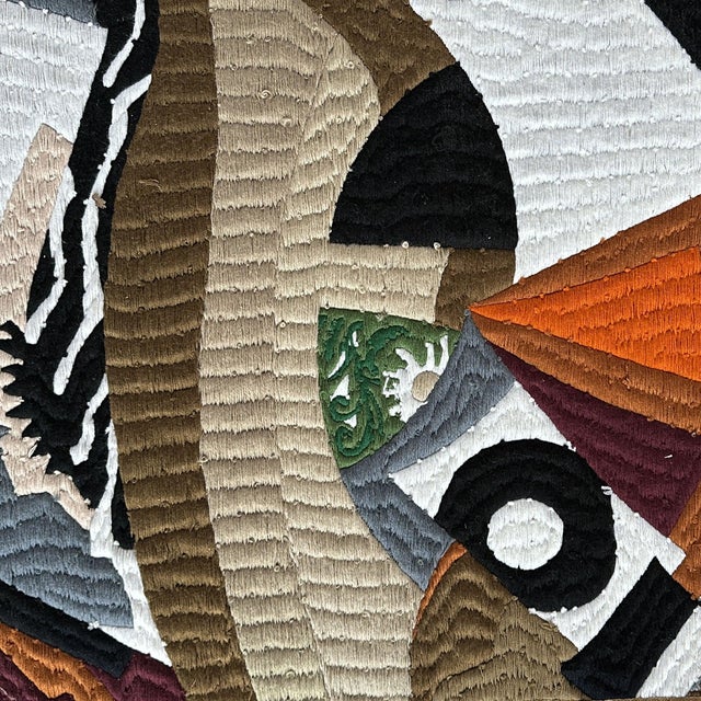 Abstract Tapestry in Wool by Maria Flavia De Monsaraz, Lisbon, 1970 For Sale - Image 6 of 14