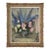 Antique Framed Oil Painting on Canvas by Lucien Hock (1899-1972), Floral Still Life in Delft Pot, Dated 1949 For Sale