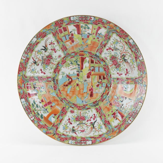 Early 20th Century Export Porcelain Cantonese Famille Rose Plate For Sale - Image 13 of 13