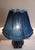1970s Large Vintage Blue-Grey Gradient Glazed Ceramic Table Lamp with Fabric Shade, 1970s For Sale - Image 5 of 9