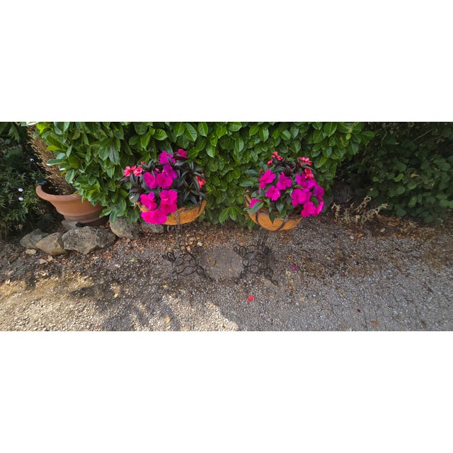 Metal Iron Planters, 1930, Set of 2 For Sale - Image 7 of 10