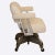 Mid-Century Modern Vintage DoMore Office Swivel Chair Upholstered in White Faux Shearling For Sale - Image 3 of 8