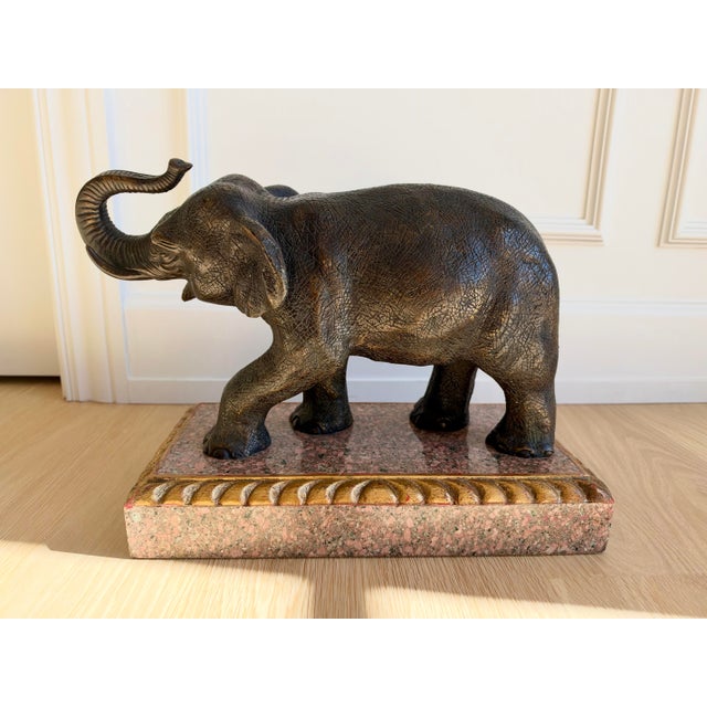 Late 20th Century Theodore Alexander Hand-Made Bronze Elephant ...