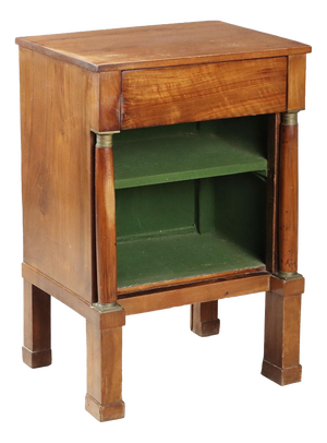 Empire Walnut Bedside Table