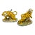 Vintage Art Nouveau Staffordshire Style Porcelain Leopard Figures- a Pair For Sale