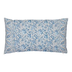 Schumacher x Mark D. Sikes Daisy Indoor/Outdoor 20" Lumbar Pillow in Indigo
