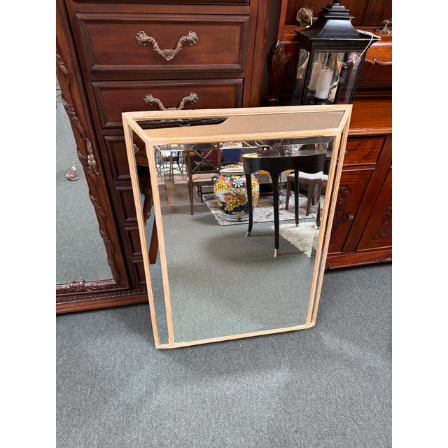 Tan Serena & Lily Birch Wood Shadow Box Wall Mirror For Sale - Image 8 of 12