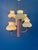 Mid-Century White Opaline Glass Chandelier with Pink Frame For Sale - Image 6 of 13