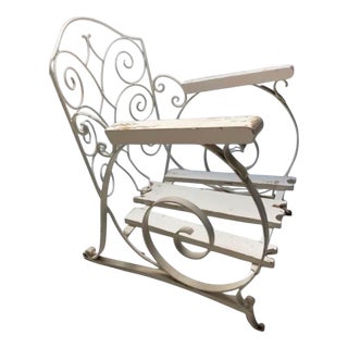 Vintage Wrought Iron Chair, 1920s For Sale