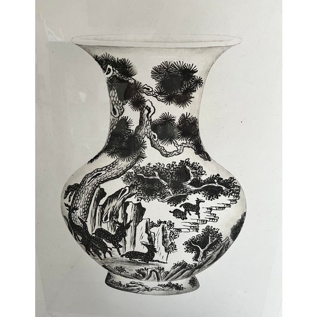 Vintage William Stafford Black & White "Chinese Vases" 28/295 Limited