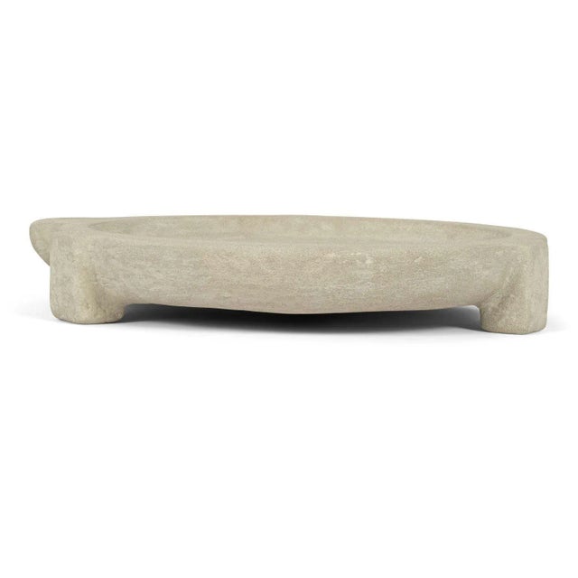 Tribal Early 21st Century Artisan Tribal-Style Stone Vessel Platter For Sale - Image 3 of 7