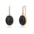 Bold 14k Yellow Gold Black Onyx 20 Carat Diamond Hoop Dangle 1.5 Inch Earrings, A Pair For Sale - Image 9 of 9