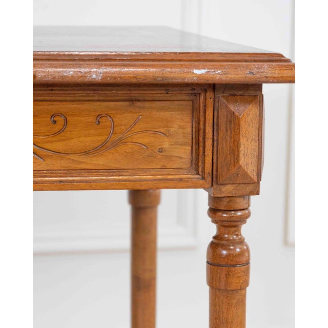 Italian 19th Century Walnut Writing Table For Sale - Image 4 of 11