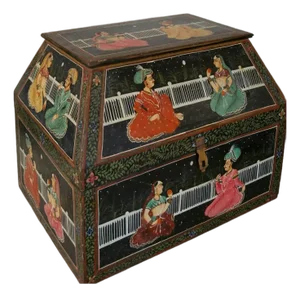 Anglo Raj Hand Painted Wooden Box