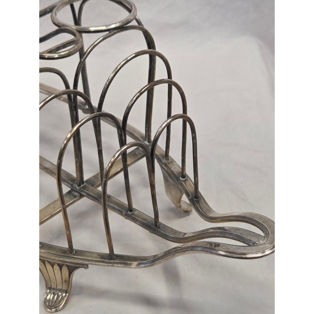 Antique Sheffield Silverplate Toast Rack With Egg Cups, England, 19th Century For Sale - Image 12 of 18