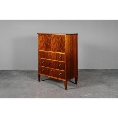 Biedermeier Style Mahogany Veneer Secretary For Sale - Image 6 of 18
