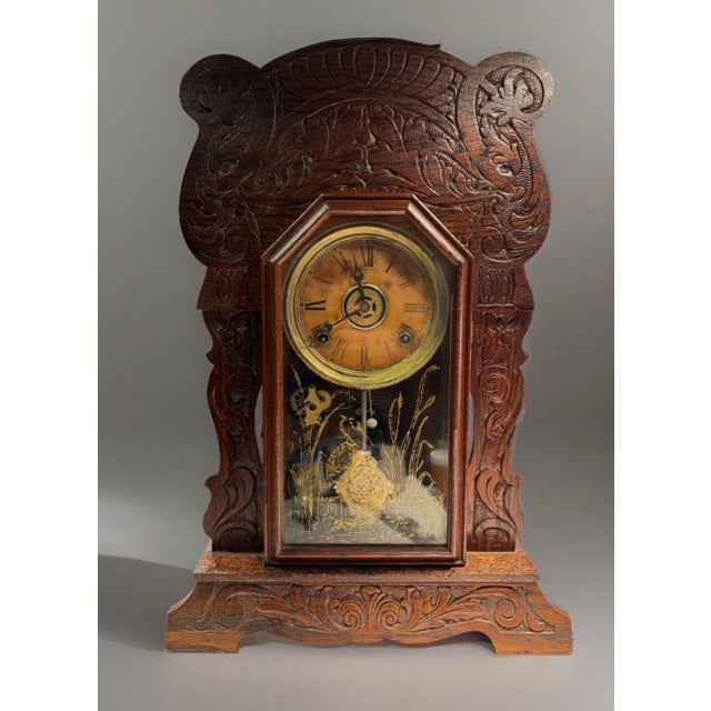 Sessions Antique Parlor Mantel Clock- “Grand Assortment” Model With Alarm For Sale - Image 9 of 11