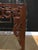 Unique 1980's bloodwood dragon carved stained foyer table.