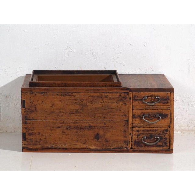 Wood Antique Japanese Paulownia Hibachi, Meiji / Showa Period, 1890-1945, #93 For Sale - Image 7 of 13
