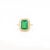 Contemporary Chic Halo Diamond Emerald Bridal Ring in 14k Gold Size 5.5 For Sale - Image 3 of 12