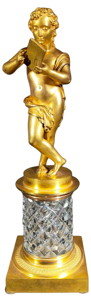 Baccarat Crystal and Gilt Bronze Figurine, 1830s