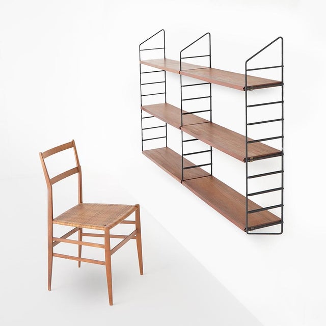 Italian Wall Bookcase, 1960s For Sale - Image 12 of 13