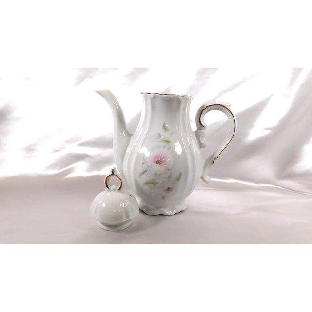 1950s Winrose Collection Floral Coffee Pot and Creamer For Sale - Image 10 of 17