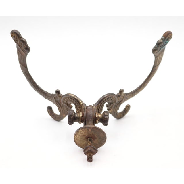 Cast Iron Antique Beaded Victorian Hall Tree Hook For Sale - Image 6 of 6