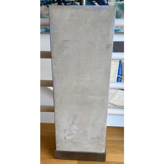 Custom Minimalist Limestone and Steel Console Table by Hastening Designs For Sale - Image 10 of 12