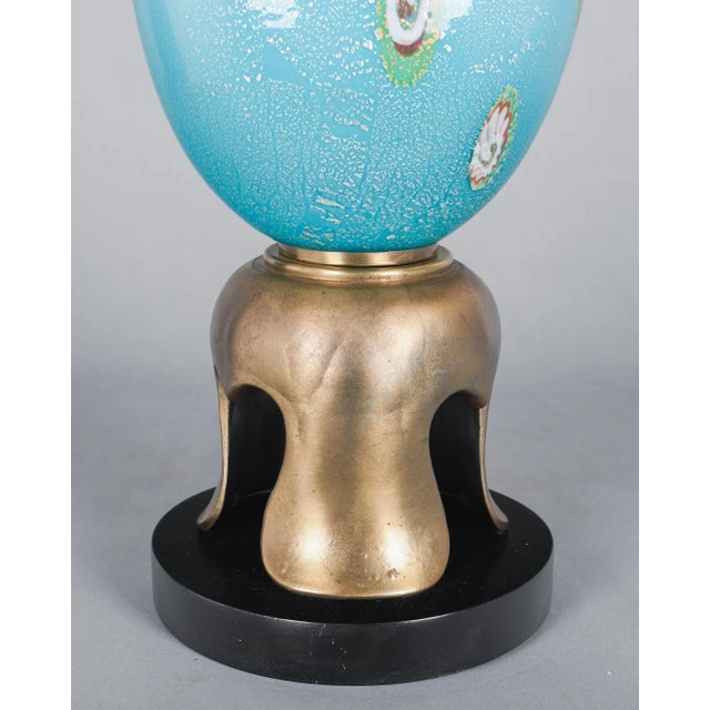 Mid-Century Murano Glass Table Lamp by Barovier & Toso, Italy, 1950s For Sale - Image 11 of 11