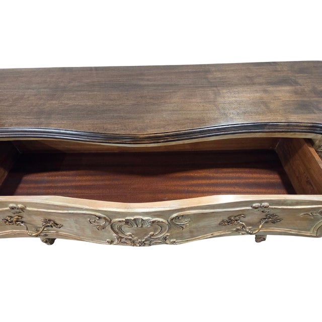 Wood Vintage Italian Lewis Mittman Bombe Chest of Drawers, Louis XV French Provincial Carved Commode, Attributed For Sale - Image 7 of 9