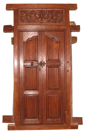 Antique Teak Colonial Door