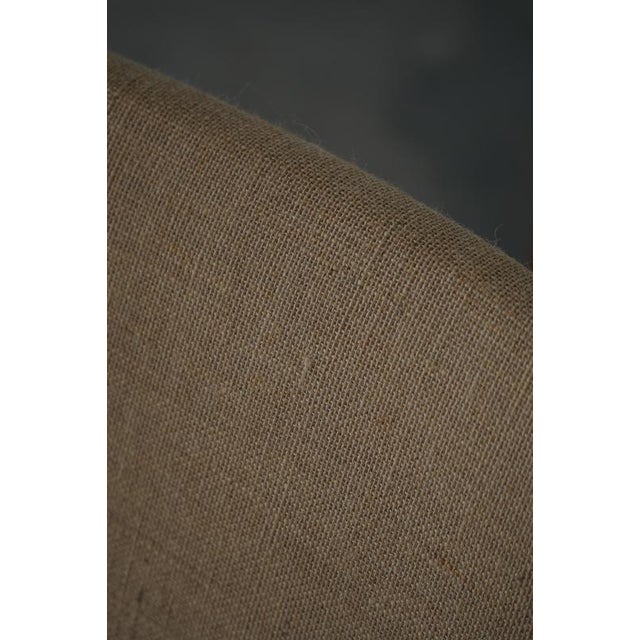 Danish Modern Dining Chairs in Oak and Hessian by Henning Kjærnulf, 1950s, Set of 10 For Sale - Image 9 of 18