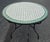 Sculpture Materials 48" Handcrafted White and Green Moroccan Mosaic Table For Sale - Image 7 of 7