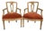 Pair of Antique Louis XVI Style Orange Velvet Armchairs For Sale