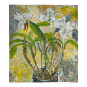 White Flowers, Orchids by Jean Hannon