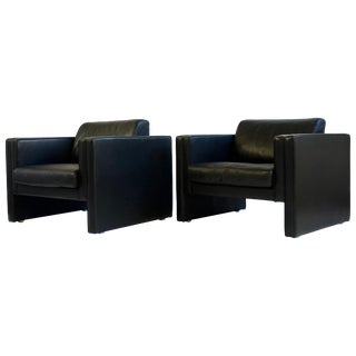 Leather Lounge Chairs by Walter Knoll For Sale