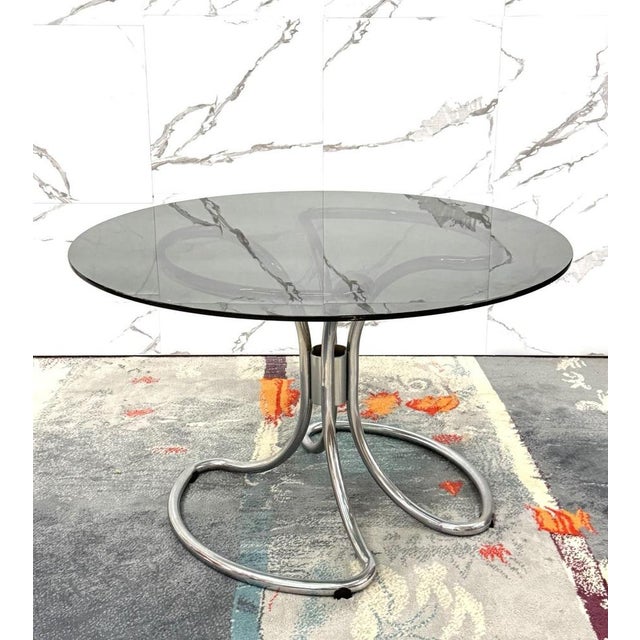 Giotto Stoppino Modernist Dining Table in Steel attributed to Giotto Stoppino, 1970s For Sale - Image 4 of 8