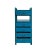 This is a cabinet with drawers and open display shelves painted with bright Benitoite Blue #0079AB lacquer color....
