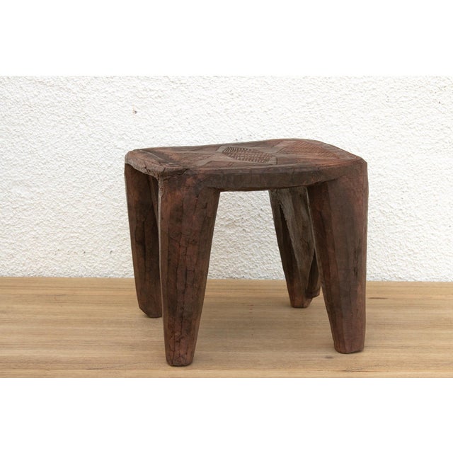 Vintage Market Day Carved Stool For Sale - Image 4 of 9